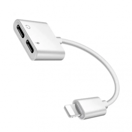 Adaptateur audio et chargeur double Lightning