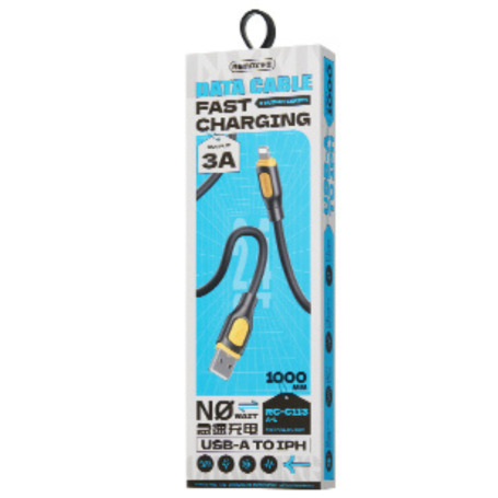 Câble USB / Lightning Charge Rapide 2.4A 5W REMAX Série Ruinay RC-C113 - 1M - Noir