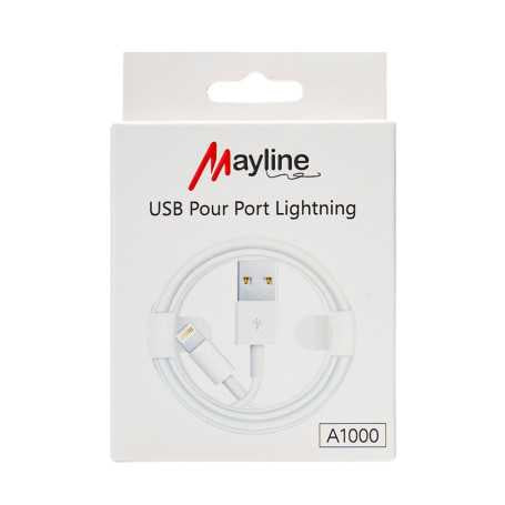 Câble USB vers Lightning 20W -1M (Mayline)