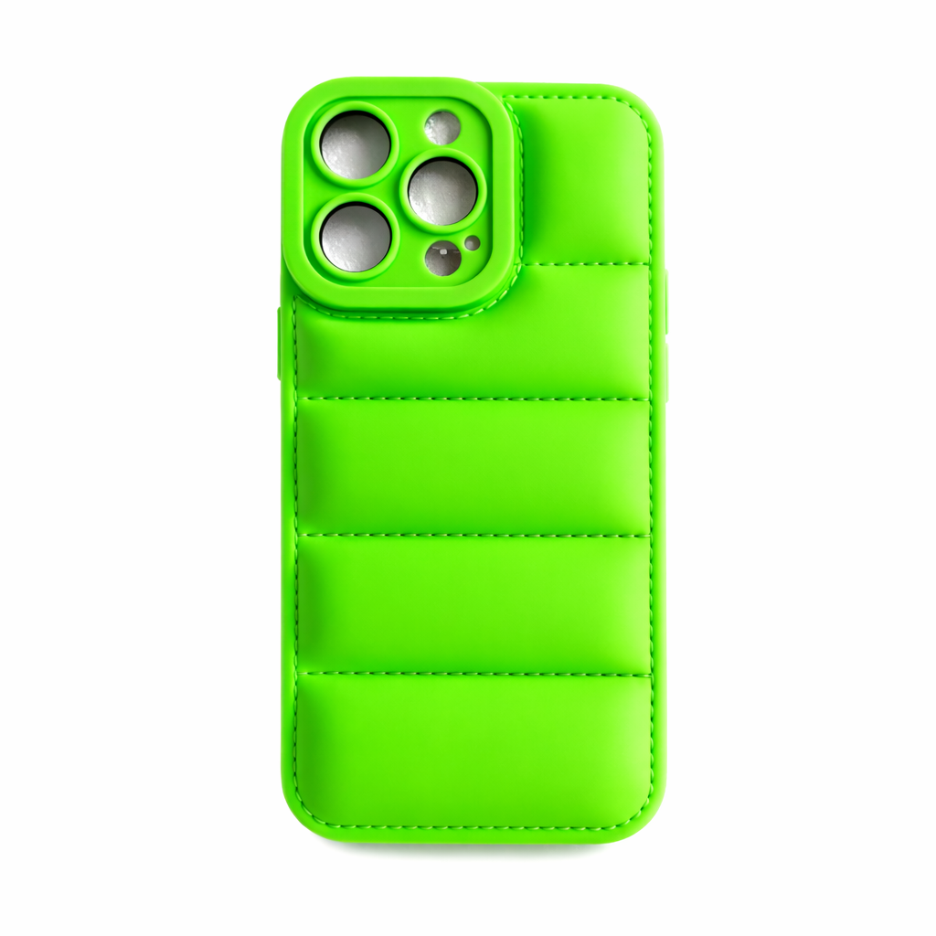 Coque en duvet givré Vert IPhone