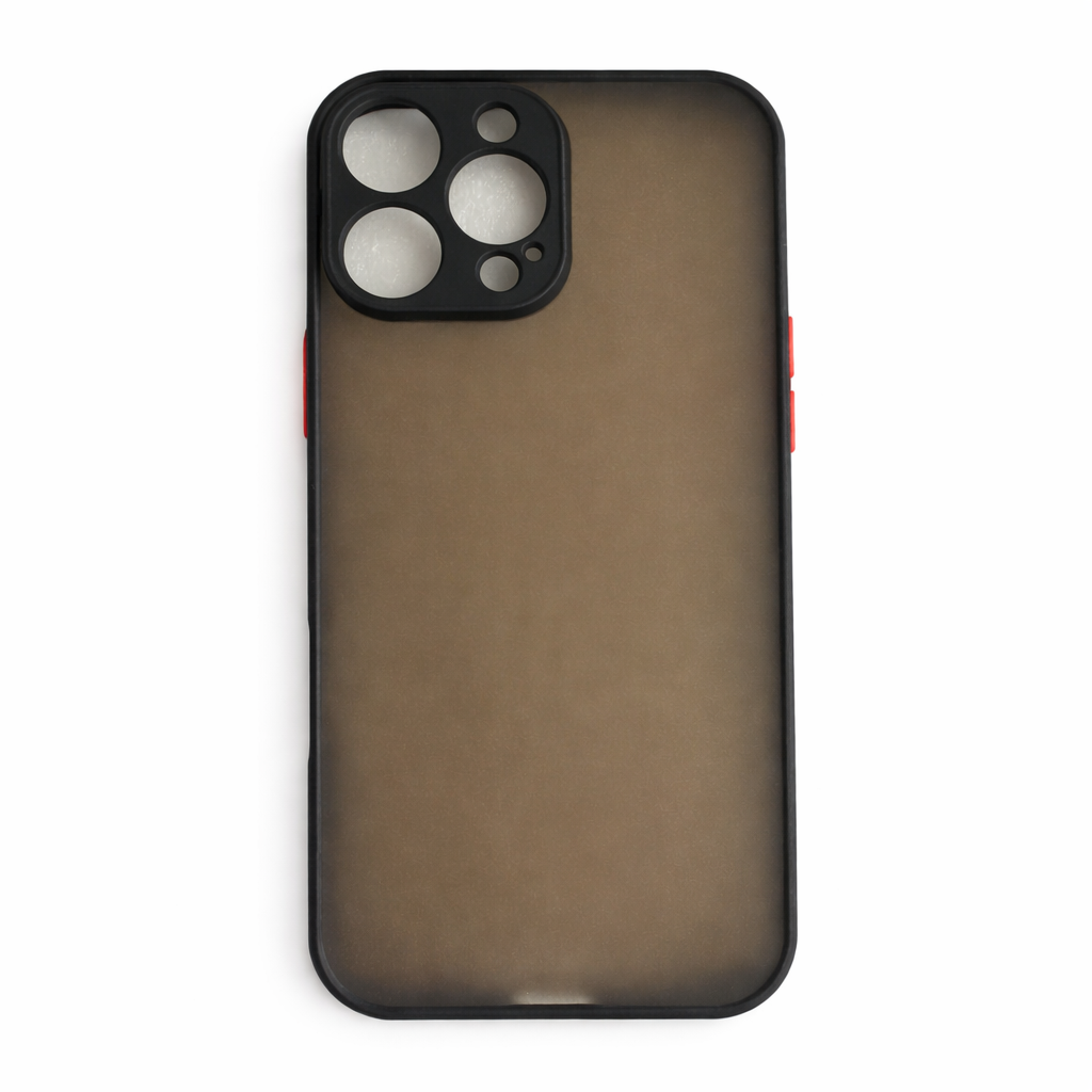 Coque de téléphone en silicone mat armure antichoc Noir IPhone