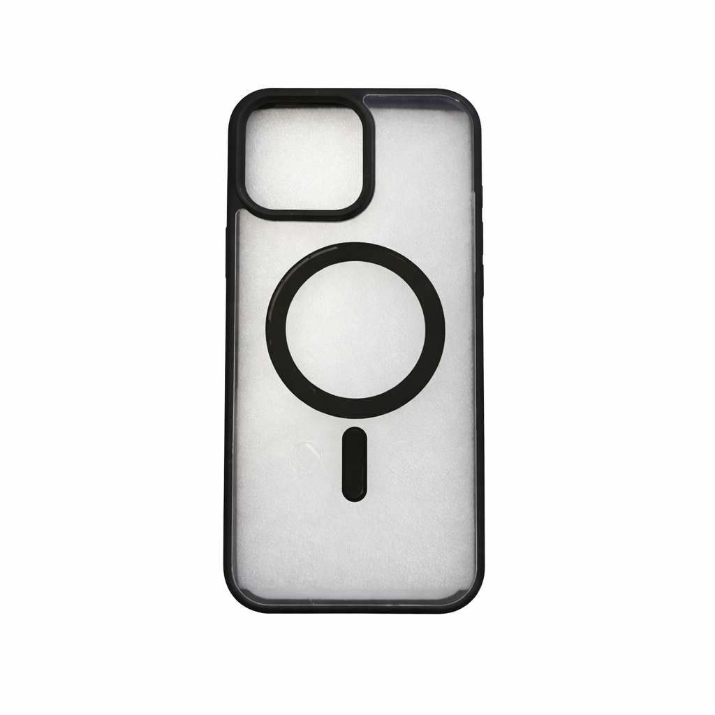 Coque magnétique transparente Noir avec MagSafe IPhone