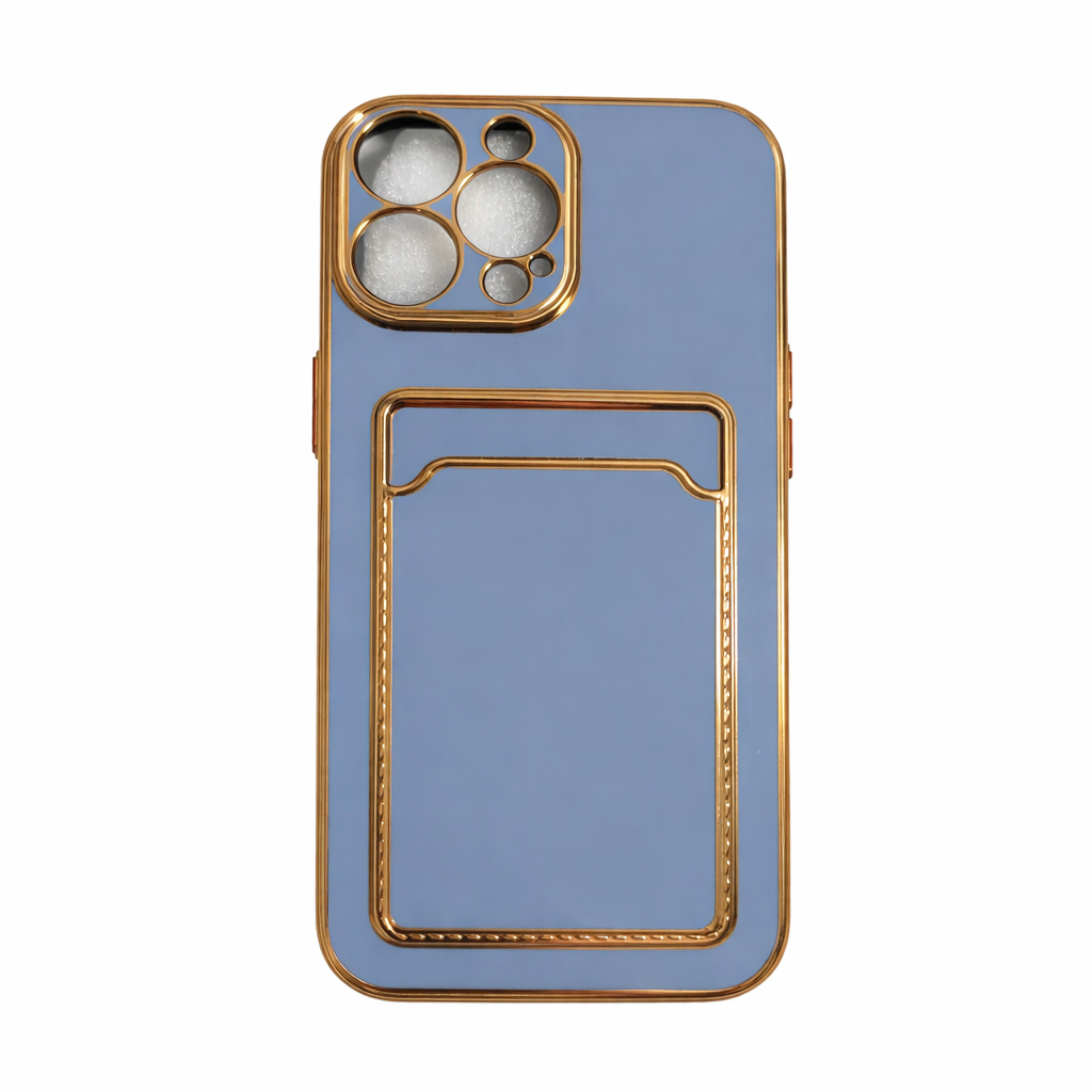 Coque de téléphone antichoc avec porte carte Bleu iPhone