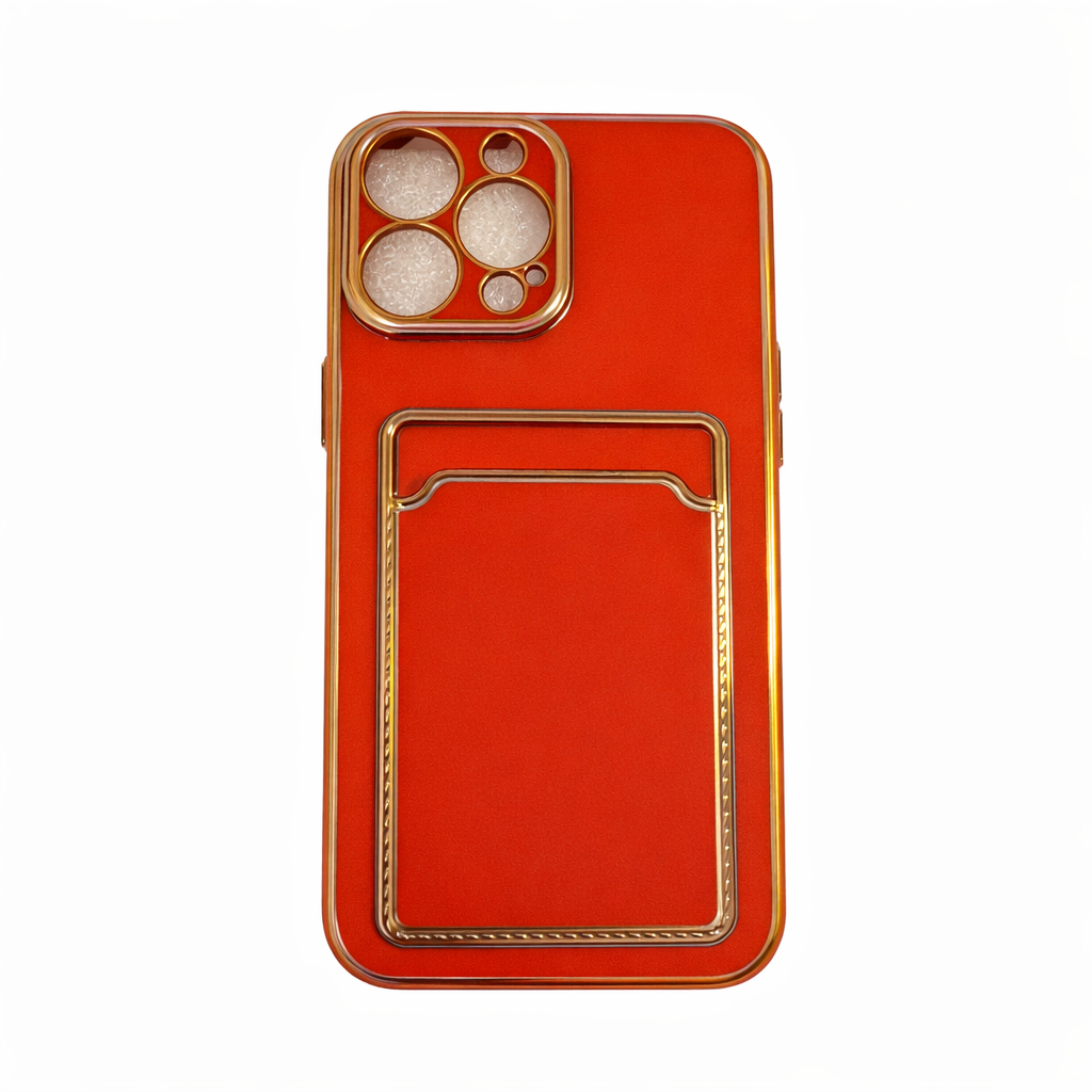 Coque de téléphone antichoc avec porte carte Rouge iPhone
