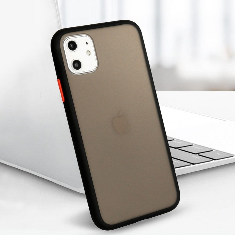 Coque Button Color Noir IPhone