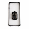 Coque Colorfone Ring Transparent Noir avec Bague Samsung