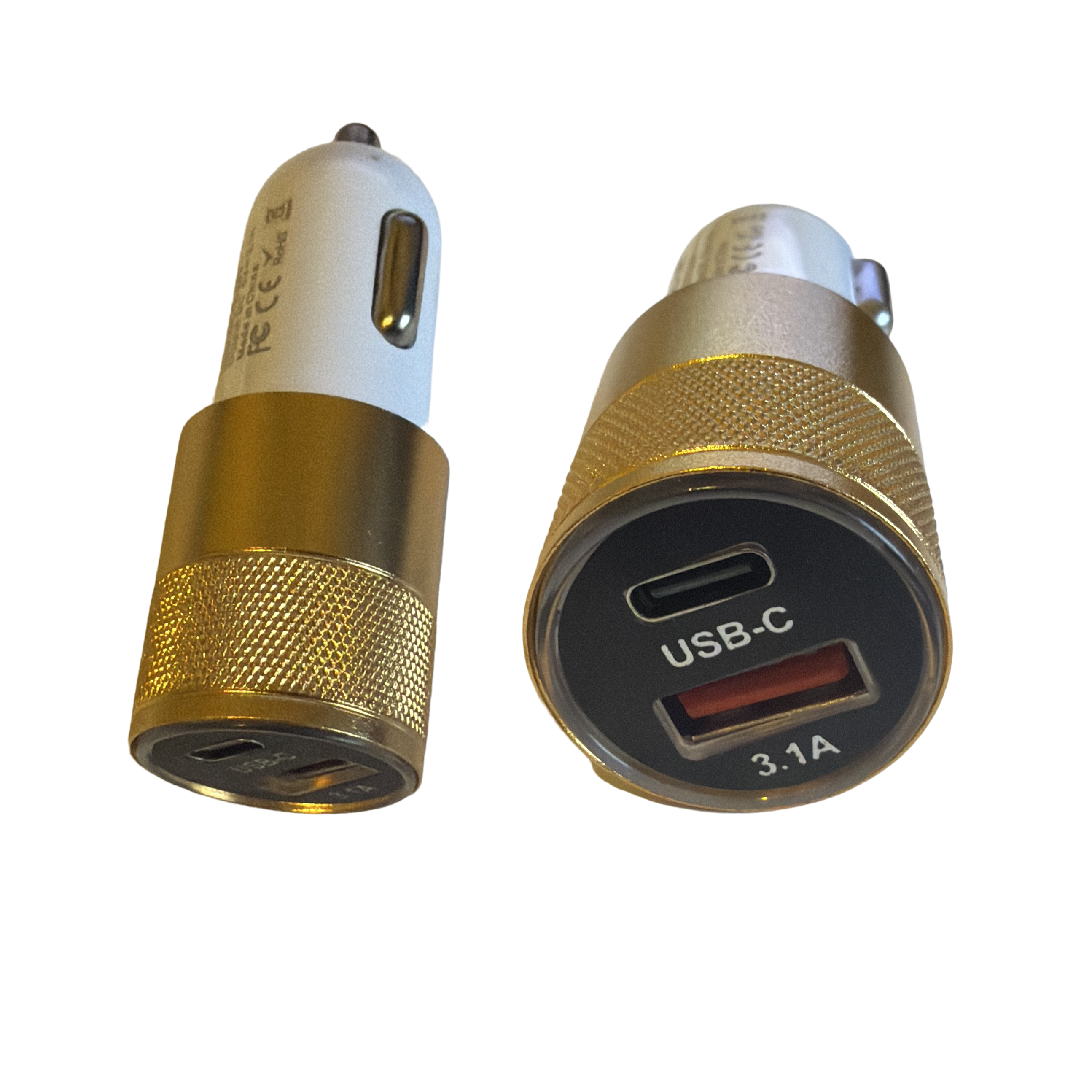 Allume Cigare USB + PD Dorée 3,1A 24V