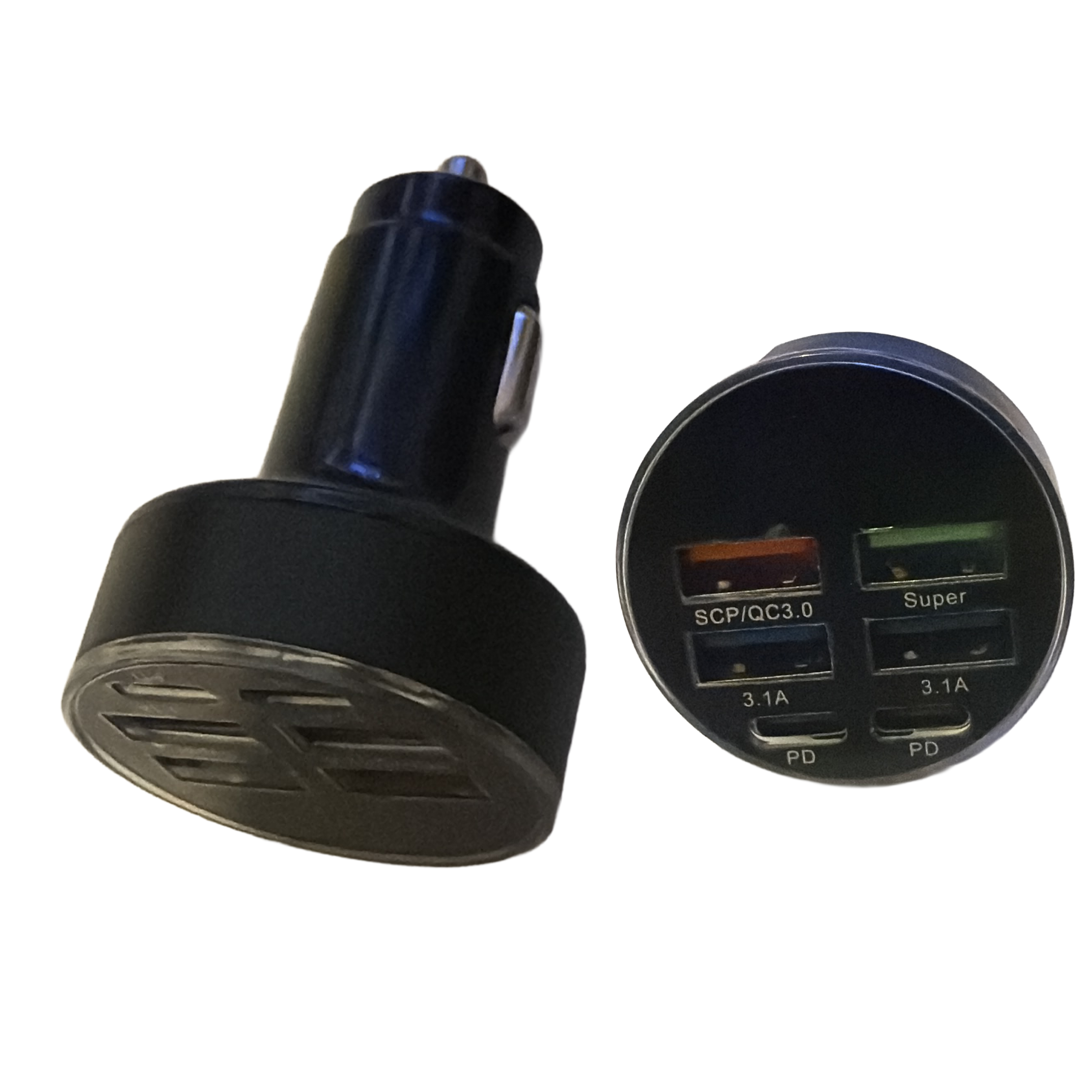 Allume Cigare (6 en 1) 4 Ports USB + 2 Ports PD Noir