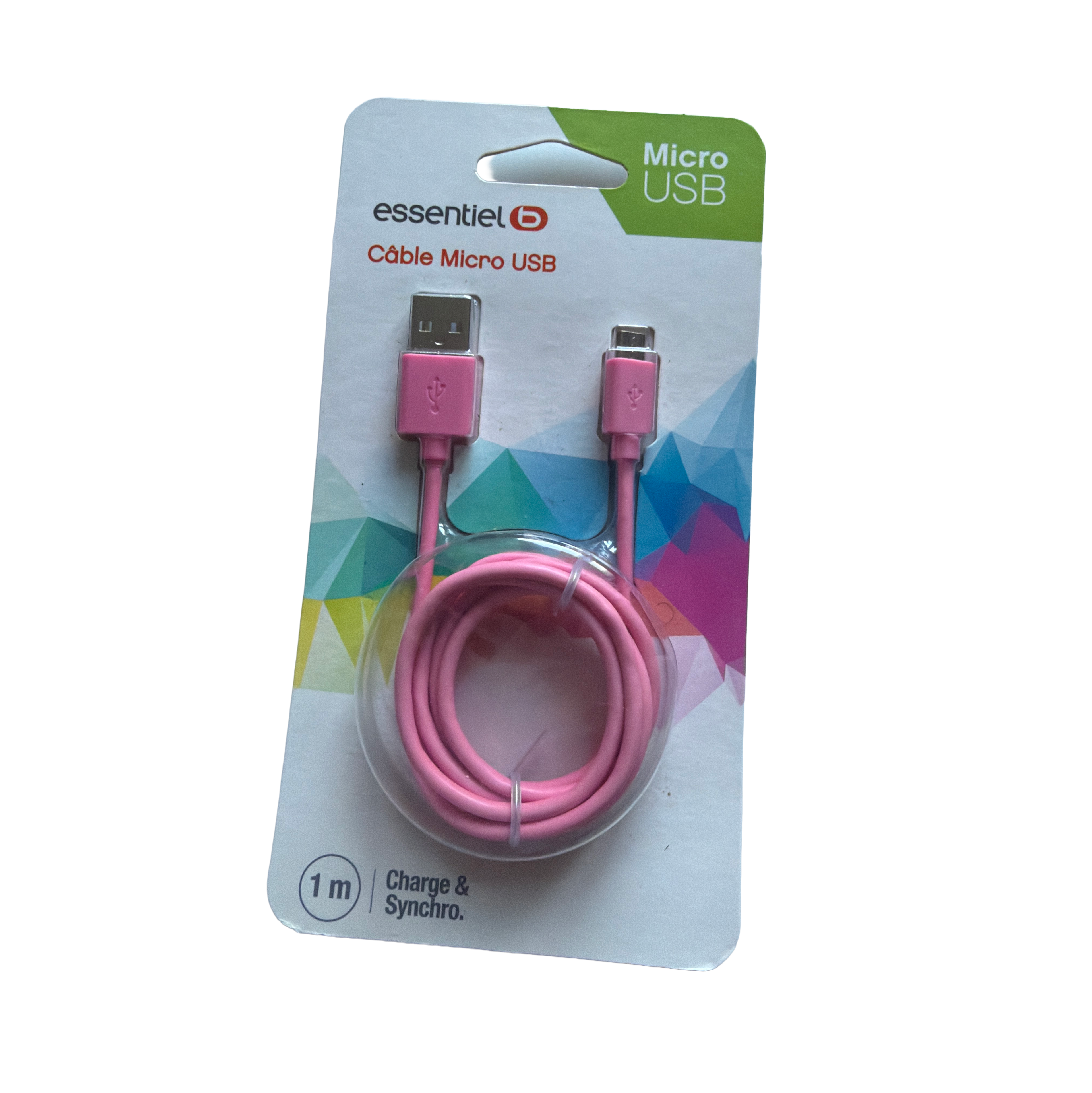 Câble Micro USB EssentielB 1M Rose