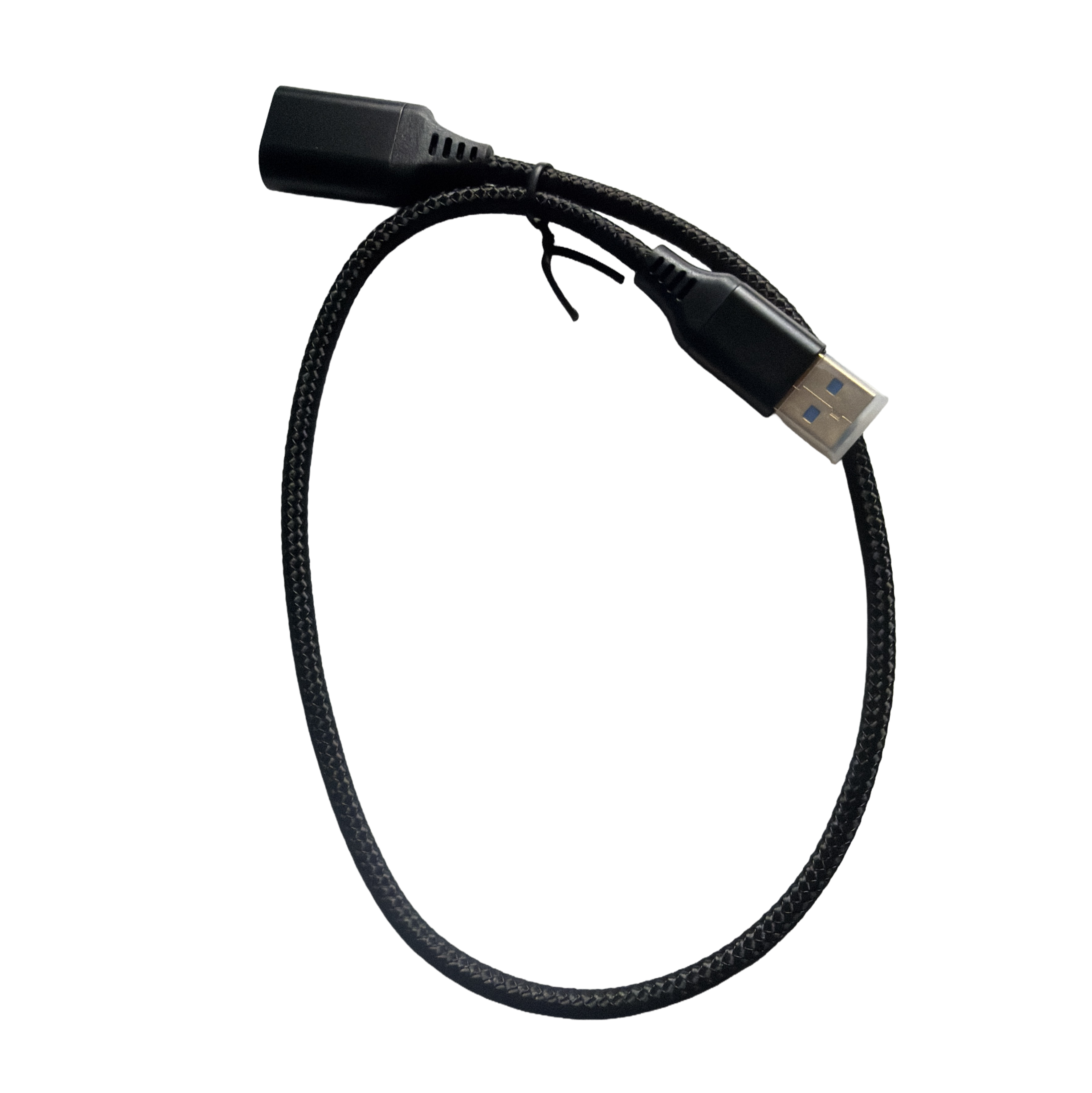 Rallonge USB Mâle vers USB Femelle Nylon tressé 0,5M Noir