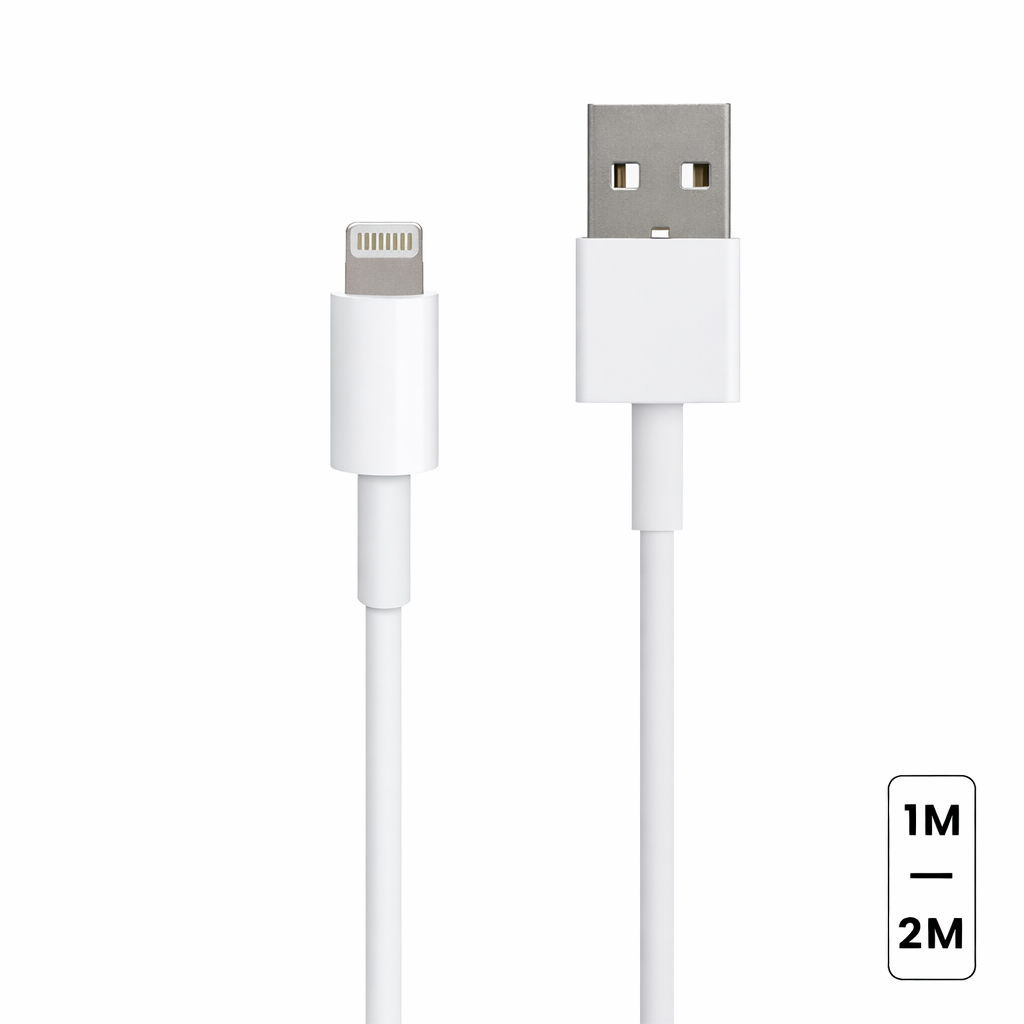 Câble Lightning 1M 2,4A Blanc